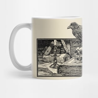 Vintage Books and Bird Mug